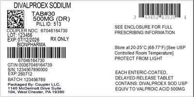 Label (69452 435 30 Divalproex Dr 500mg 67046 1647 30)